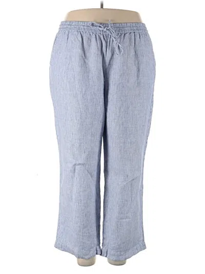 Pre-owned Talbots Linen Pants In Blue