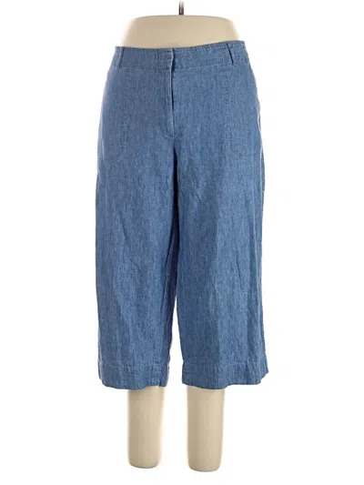 Pre-owned Talbots Linen Pants In Blue