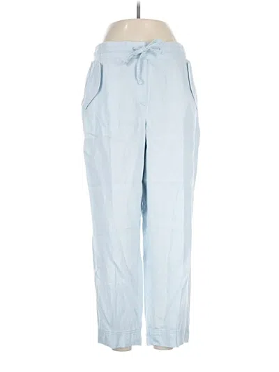 Pre-owned Talbots Linen Pants In Blue