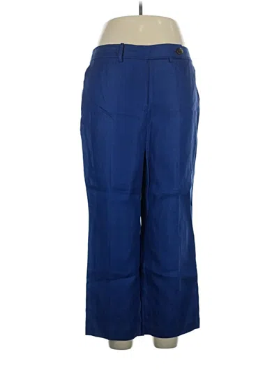 Pre-owned Talbots Linen Pants In Blue