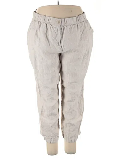 Pre-owned Talbots Linen Pants In Gray