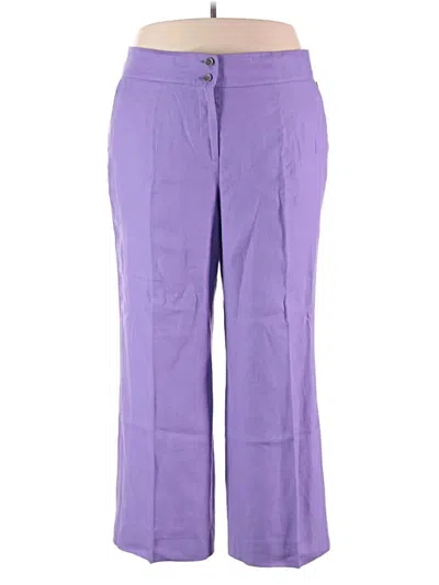 Pre-owned Talbots Linen Pants In Purple
