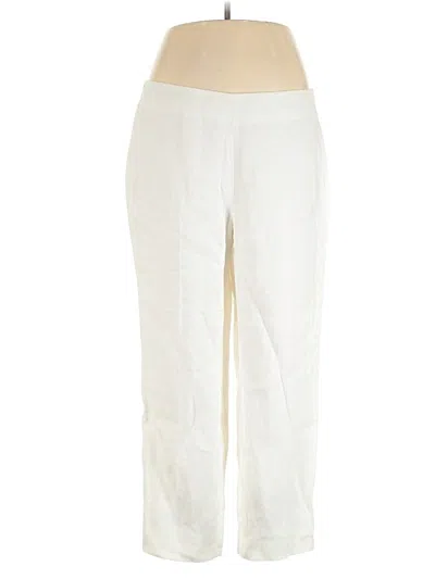 Pre-owned Talbots Linen Pants In White