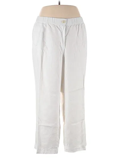 Pre-owned Talbots Linen Pants In White