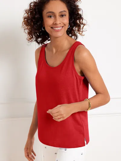 Talbots Linen Sleeveless Tank Top - Bright Apple - 3x