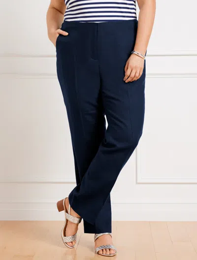 Talbots Linen Southampton Pants - Blue - 22