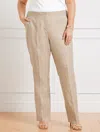 Talbots Southampton Pants - Linen - Taupe/white - 10 In Taupe,white