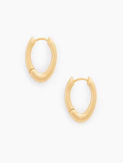 Talbots Link Hoop Earrings - Gold - 001