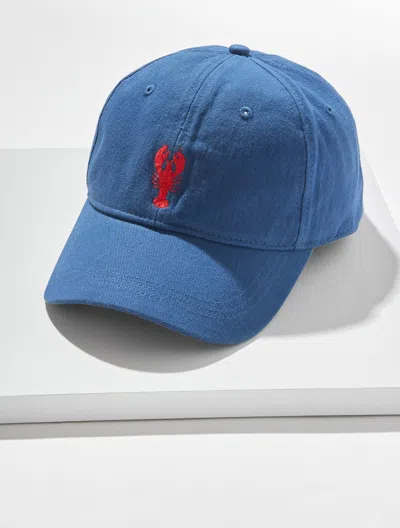 Talbots Lobster Baseball Cap - Navy Blue Dusk/red - 001 - 100% Cotton