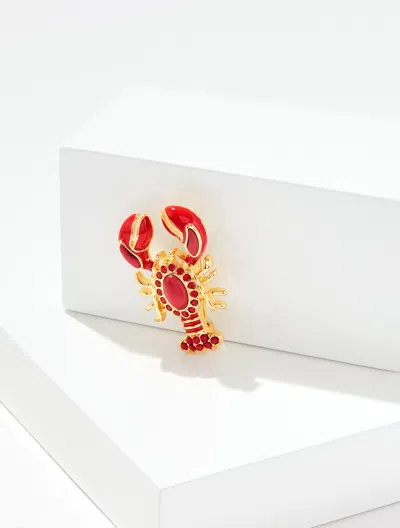 Talbots Lobster Brooch - Red/gold - 001  In Multi