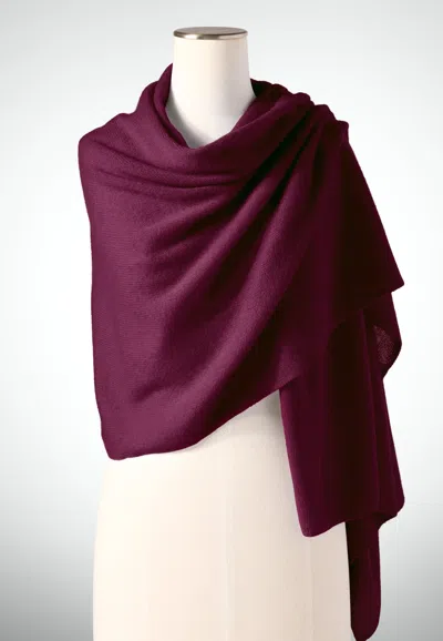 Talbots Lofty Cashmere Wrap - Cordovan Red - 001  In Multi