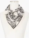 Talbots London Map Square Scarf - Ivory/black - 001  In Multi