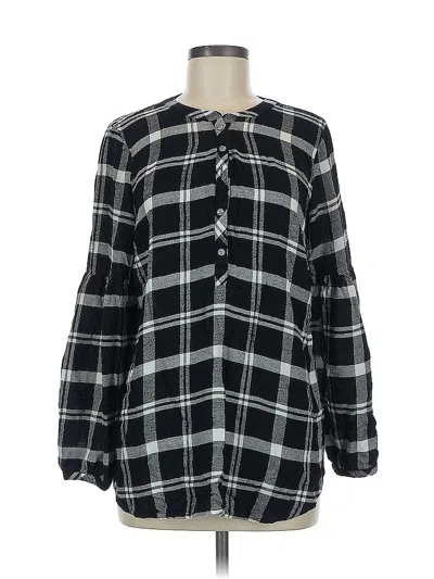 Pre-owned Talbots Long Sleeve Blouse In Black