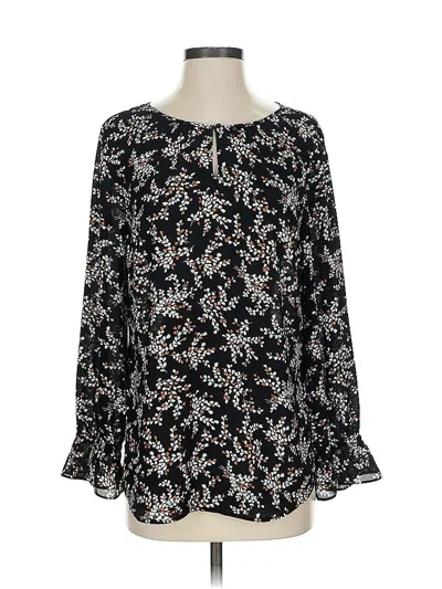 Pre-owned Talbots Long Sleeve Blouse In Black