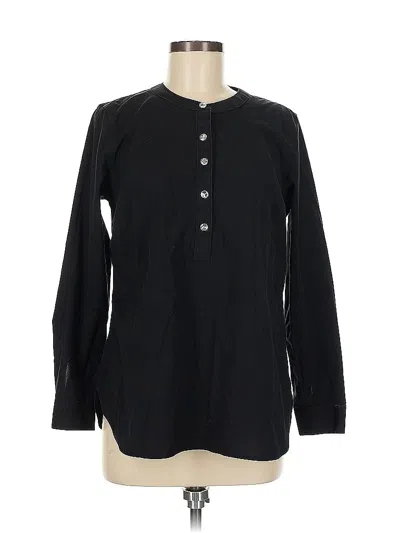 Pre-owned Talbots Long Sleeve Blouse In Black