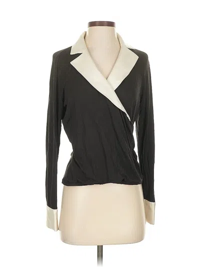 Pre-owned Talbots Long Sleeve Blouse In Black