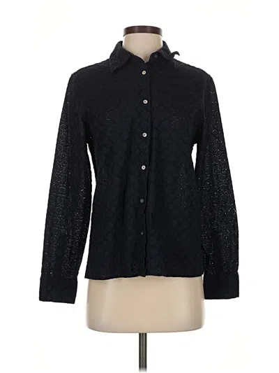 Pre-owned Talbots Long Sleeve Blouse In Black