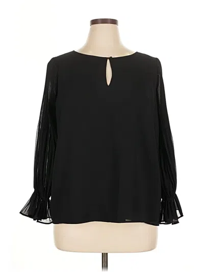 Pre-owned Talbots Long Sleeve Blouse In Black