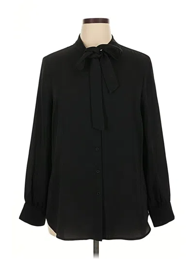 Pre-owned Talbots Long Sleeve Blouse In Black