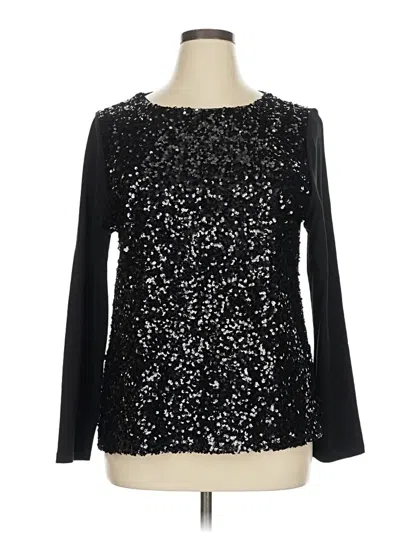 Pre-owned Talbots Long Sleeve Blouse In Black