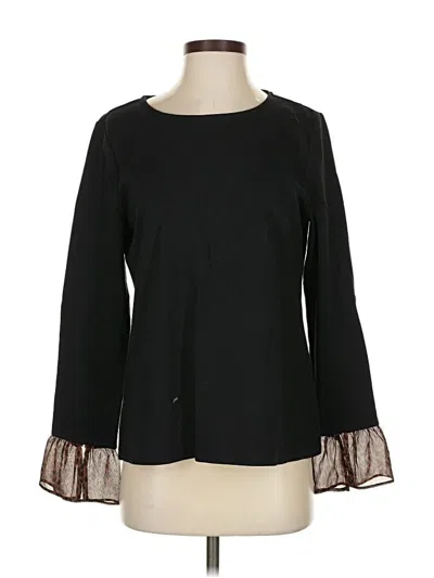 Pre-owned Talbots Long Sleeve Blouse In Black