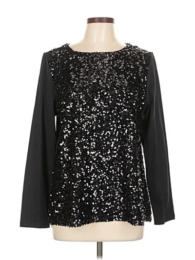 Pre-owned Talbots Long Sleeve Blouse In Black