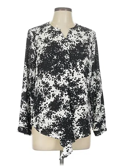 Pre-owned Talbots Long Sleeve Blouse In Black