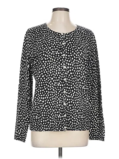 Pre-owned Talbots Long Sleeve Blouse In Black