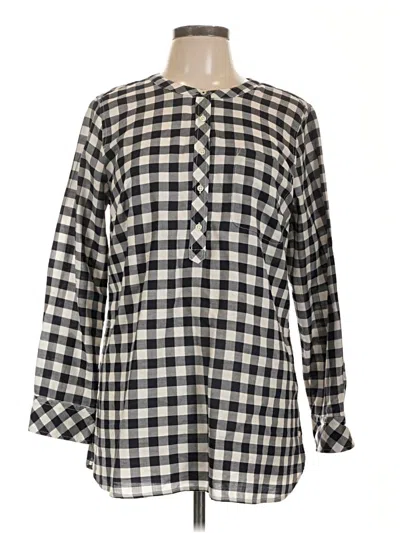 Pre-owned Talbots Long Sleeve Blouse In Black