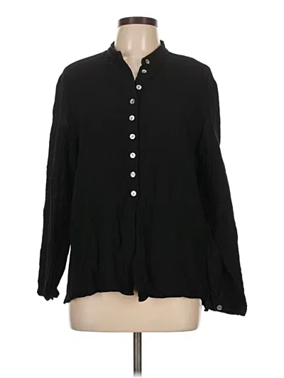 Pre-owned Talbots Long Sleeve Blouse In Black