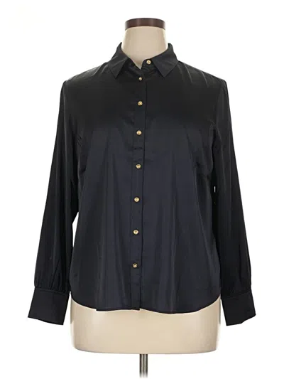 Pre-owned Talbots Long Sleeve Blouse In Black