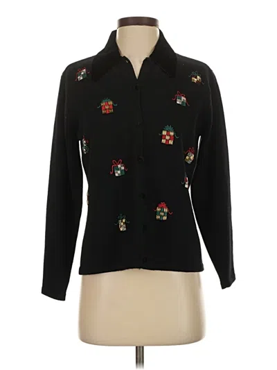 Pre-owned Talbots Long Sleeve Blouse In Black