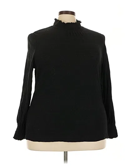 Pre-owned Talbots Long Sleeve Blouse In Black