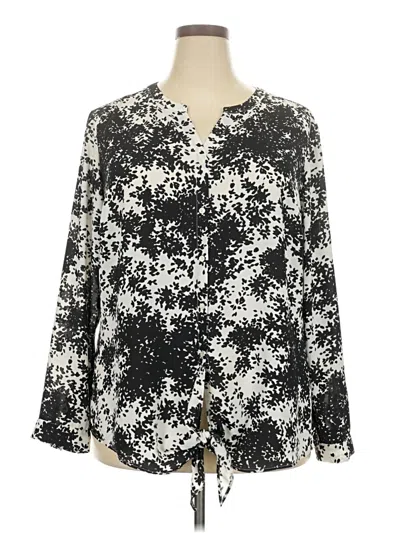 Pre-owned Talbots Long Sleeve Blouse In Black