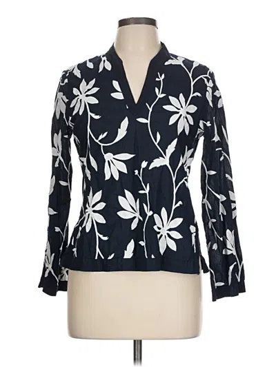 Pre-owned Talbots Long Sleeve Blouse In Black