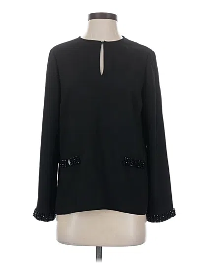 Pre-owned Talbots Long Sleeve Blouse In Black
