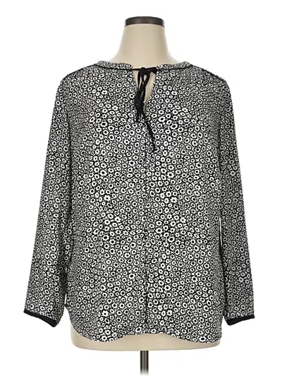 Pre-owned Talbots Long Sleeve Blouse In Black