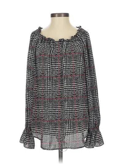 Pre-owned Talbots Long Sleeve Blouse In Black