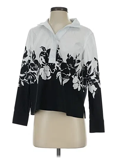 Pre-owned Talbots Long Sleeve Blouse In Black