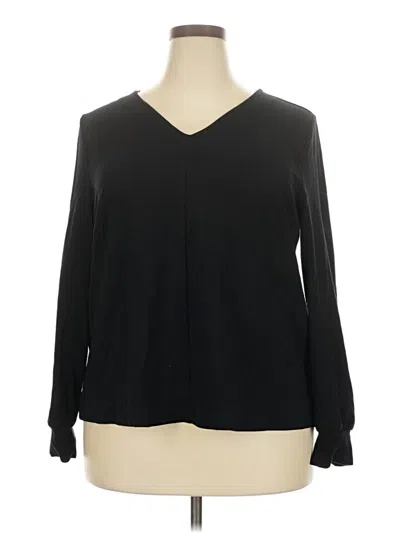 Pre-owned Talbots Long Sleeve Blouse In Black