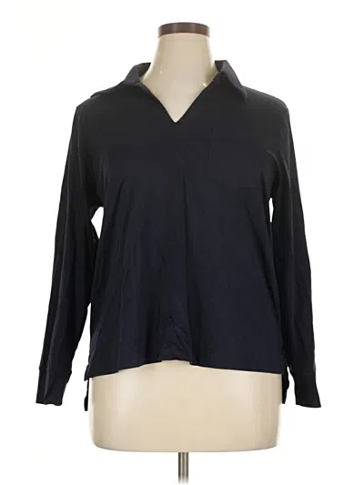 Pre-owned Talbots Long Sleeve Blouse In Black