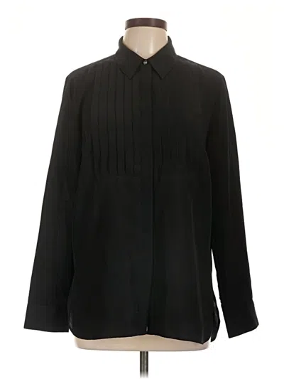 Pre-owned Talbots Long Sleeve Blouse In Black