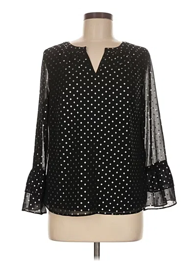 Pre-owned Talbots Long Sleeve Blouse In Black
