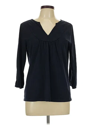 Pre-owned Talbots Long Sleeve Blouse In Black