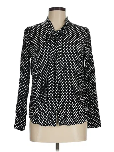Pre-owned Talbots Long Sleeve Blouse In Black