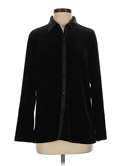 Pre-owned Talbots Long Sleeve Blouse In Black