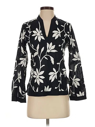 Pre-owned Talbots Long Sleeve Blouse In Black