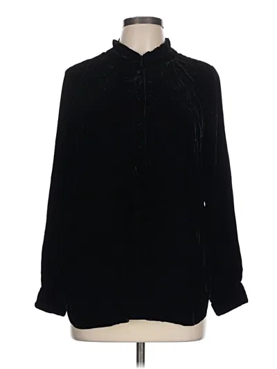 Pre-owned Talbots Long Sleeve Blouse In Black