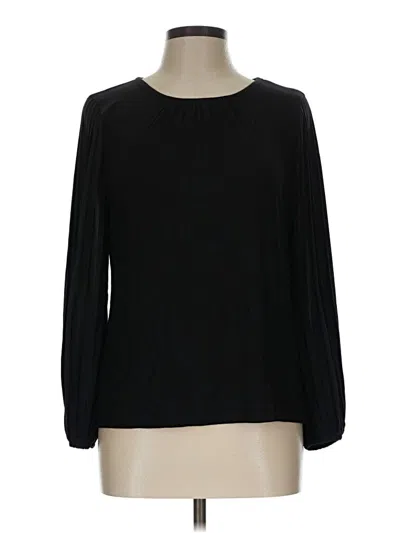 Pre-owned Talbots Long Sleeve Blouse In Black