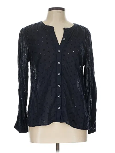 Pre-owned Talbots Long Sleeve Blouse In Black